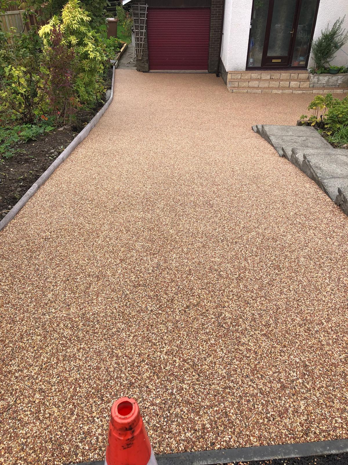 PebbleLux resin bound surfacing project in Jersey